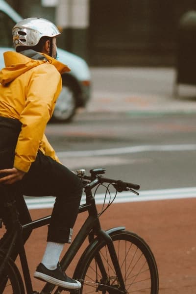Image d'un cycliste utilisant le vélo de ses rêves